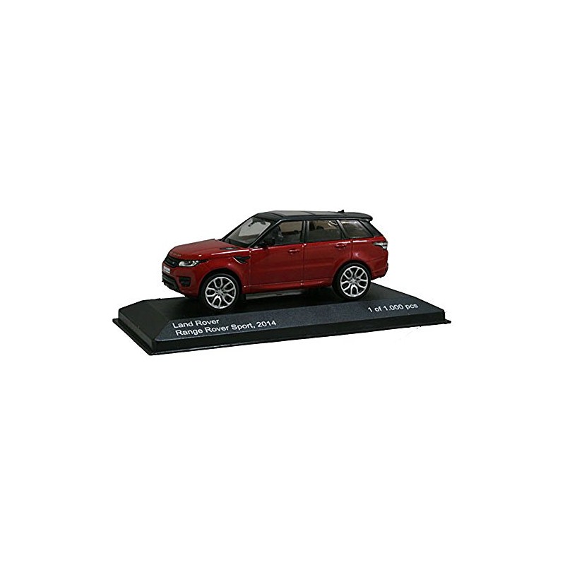 White Box Land Rover Range Rover Sport, metallic-rot/schwarz, 2014, Modellauto,