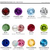 14k Yellow Gold Simulated Birthstone CZ Stud Earrings with gold