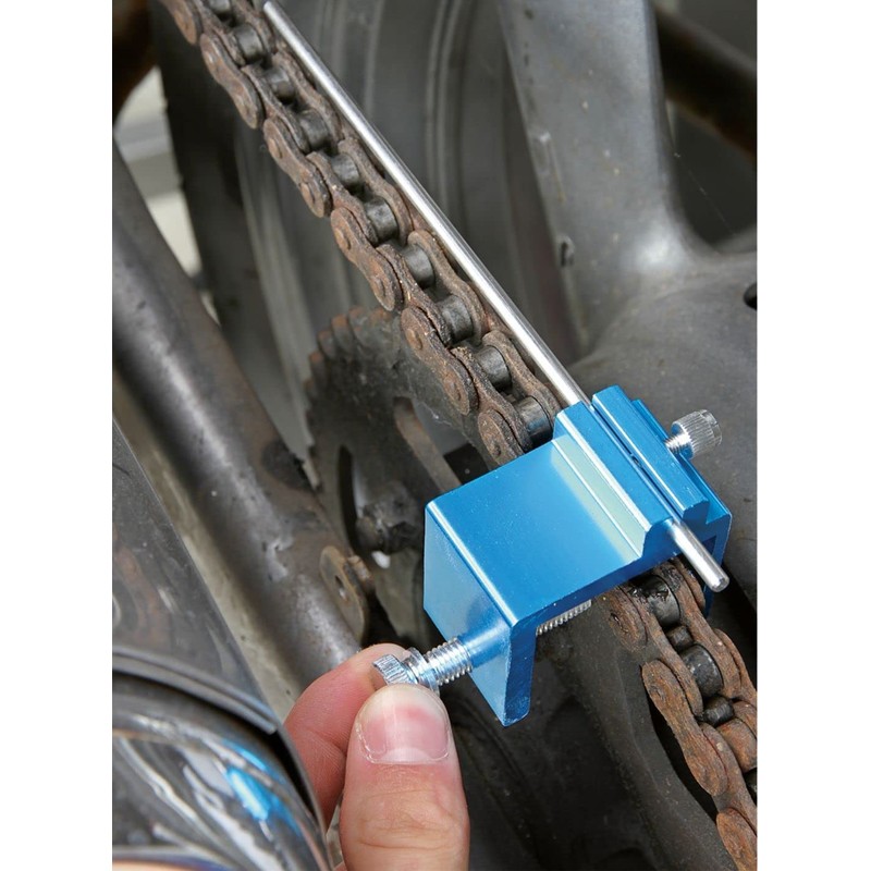 Windance Motorcycle Chain Alignment Tool, Sprocket Chain Maintenance Compatible for