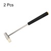HARFINGTON 2pcs Double Face Small Plastic Metal Hammer 7" Round