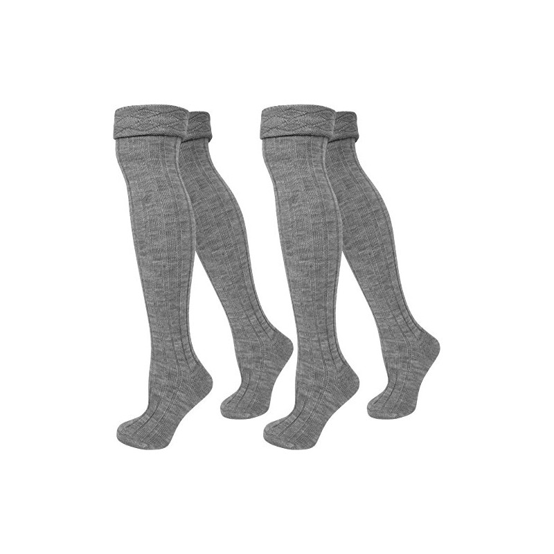 normani 2 Pairs of Overknees Ribbed Knit with Envelope Colour