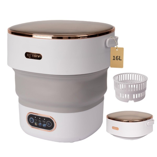 Mini Portable Washing Machine,16L Foldable Small Washing Machine,3 Cleaning Modes