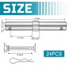 Otoolling 24 Pack Scaffolding Coupling Pins 1-3/8" OD x 9"