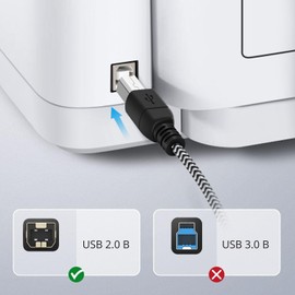 TNP Premium USB C to USB B Cable - High-Speed Printer Cable to USB C, MIDI to USB C, Durable, Universally Compatible USB Type B 2.0 to USB Type C Cord - 6.6 Ft, 2 Meters