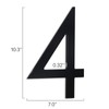 10 Inch Black House Numbers For Outside, Floating House Numbers