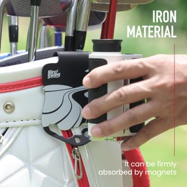 BirdSwing Golf Bag Accessories Metal Landing Pad for Magnetic Golf Towel Golf Rangefinders Golf GPS Magnetic Speaker, Easy Use Golf Gear for Golf Club Bag, Golf Gifts for Men Women Child Daddy Mom