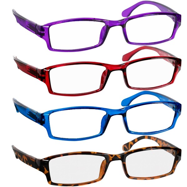 TruVision Readers - 9501HP - 4 pk -Purple-Red-Blue-Tortoise- +550