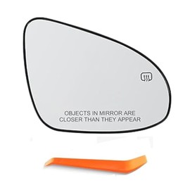 TOP-MAX Passenger Side Mirror Glass Replacement for Toyota Corolla 2014-2019, Right Side Convex Heated Rearview Mirror Glass with 2-Pin Heating Connector, Replace OE Number 87931-02F90