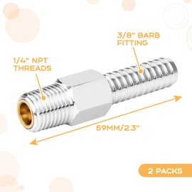 Anti-Siphon Valve, 1/4" NPT, for 3/8" Hose, Aluminum, for Marine Fuel Tanks/Gasoline Powered Boats, 1 Pack