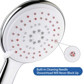 Y-home Shower Head with High Pressure Mode, Self-cleaning Handheld Showers for Hard Water Area