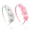 2 Stücke Blumenstirnband, Mit Diamanten Verkrusteter Stirnband, Kinderstirnband, Satin-Stirnband, Einfaches