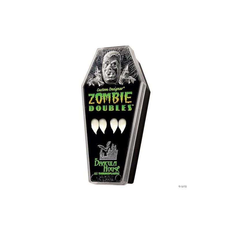 Morris Costumes Zombie Doubles Fangs White