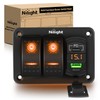 Nilight 2 Gang Rocker Switch Panel with PD Type C