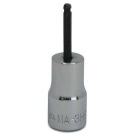1/4" Dr, 1/4" Size, SAE Hex Bit Socket, 6 Pts, Mfr: MA-8HBA-A