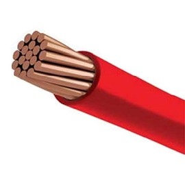 PHAT SATELLITE INTL 200ft Pure Copper Grounding Cable Stranded Wire, 10 AWG (#10 Gauge) THHN/THWN-2, Fire Retardant PVC insulation, Electrical Surge Ground Protection Earth Wire (200 feet, Red)