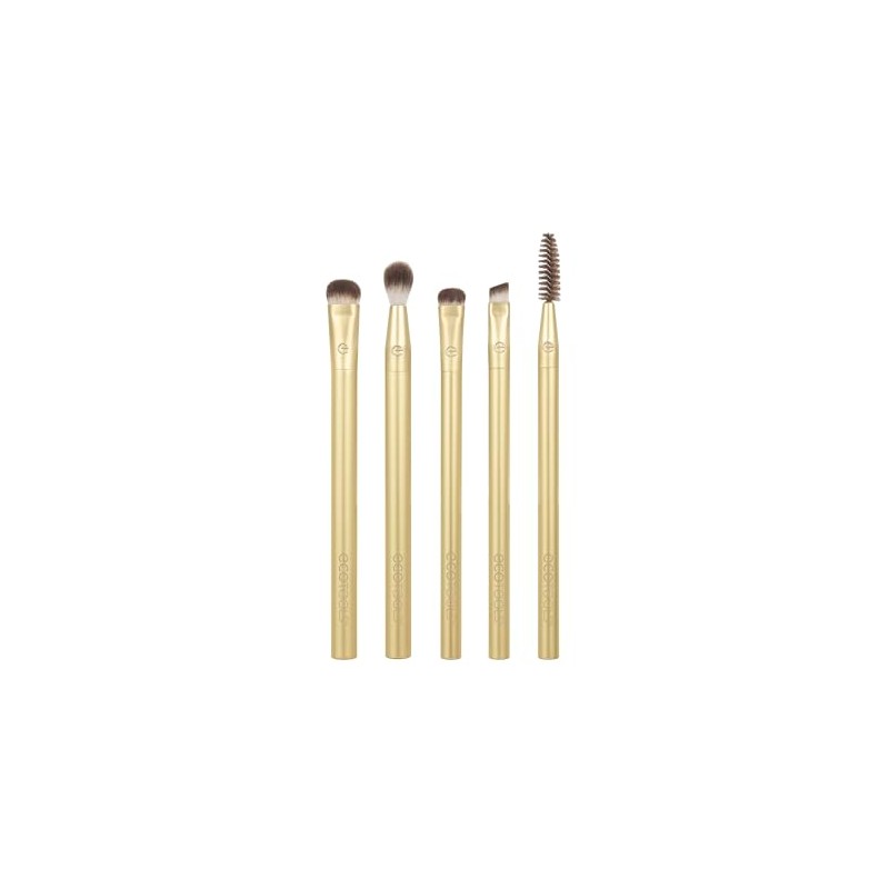 ECOTOOLS, Precious Metals Brightening Eye Brush Set, Kit de Brochas