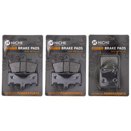 NICHE Brake Pad Set for Suzuki Hayabusa Bandit 1200 69101-05890 59302-33840 Front Rear Semi-Metallic