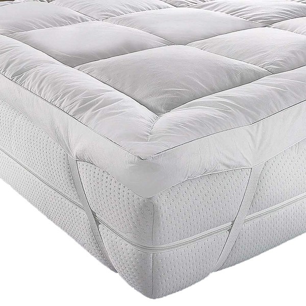 Super Soft 2 Inch 5CM Thick Mattress Topper,Enhancer, Protector, Quilted Made With Hypoallergenic Fluffy Soft Highclass Micro Fibre,Elasticized Corner Straps Machine Washable, Breathable (Cot Bed)