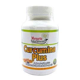 Curcumina Plus Margarita Naturalmente - Cúrcuma Orgánica 800mg con Pimienta Negra | 90 Cápsulas de Alta Absorción | Suplemento para Soporte Articular,