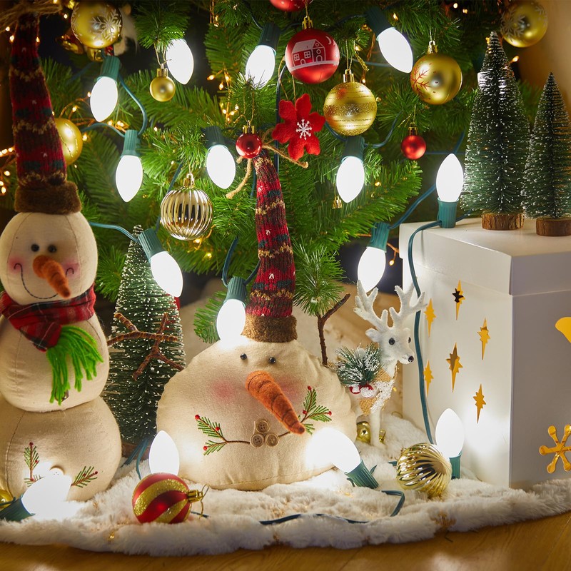 Brightown 25 Pack C9 White Lights, C9 Replacement Light Bulb