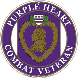 EagleEmblems SG9021 Sign-Purple Heart (12''), Multicolor