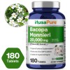 NusaPure Bacopa Leaf Monnieri Extract 20,000 mg 180 Tablets Extract