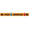 Accuform RAK107S Self-Stick IIAR Ammonia Pipe Marker, HSD/VAP/HIGH for 2-1/2"