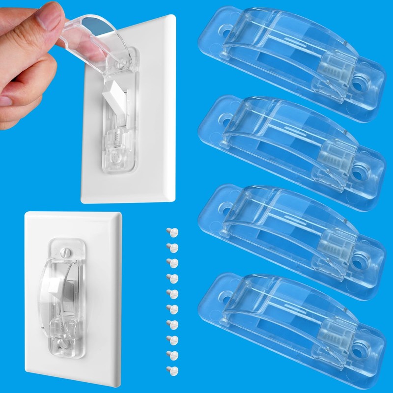 Light Switch Guard Cover, 4 ChildProof Wall Switch Guard Cover
