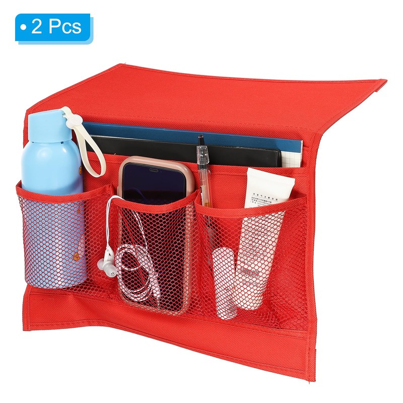 PATIKIL 2pcs Bedside Caddy, Bed Caddy Bedside Organizer Bed Hanging