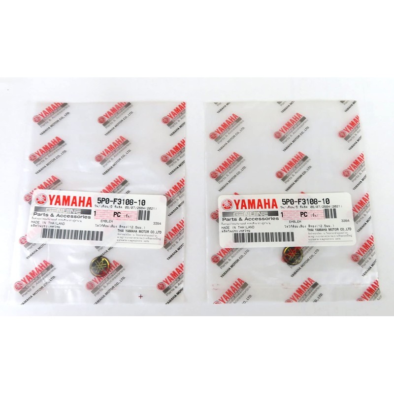 Yamaha Genuine Yamaha Tuning Fork Logo Emblem Sticker Gold Black