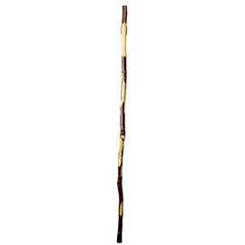 Wilcor Natural Hardwood Hiking Stick - 54In Leather Lanyard