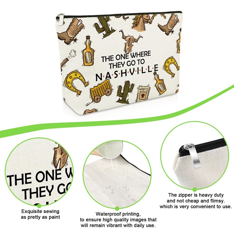 Nashville Trip Makeup Bag Nashville Lover Gifts Girls Weekend Gifts