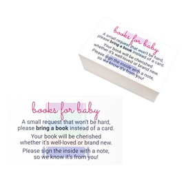 ITZAMNA Whimsical Baby Book Request Cards 100 Cards Business Card Size