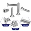 OUSCHR #8-32 x 3/4" Countersunk Flat Head Machine Screws, Full