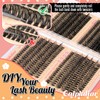 calphdiar Cluster Lashes 30D+40D+50D+60D Individual Eyelashes 480PCS Wispy Lashes Individual