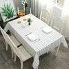 2pcs 137*180cm Plastic Tablecloths Waterproof White Checkered PVC Table Cloth