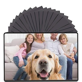 Magnetic Photo Frames for Refrigerator, 15 Pcs, 10 x 15 cm, No Scratch Fridge Magnets (15, Black)