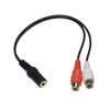 KAUMO RCA (Red and White Female) 3.5mm Stereo Mini (Female)