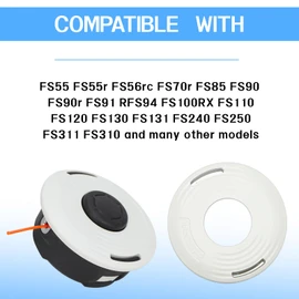 ZJZZJZ 27-2 Trimmer Head Cover Cap Compatible with Stihl FS70R FS80R FS90 FS85R FS100 FS110 FS111 FS130 FS131 FS240 FS250,27-2 25-2 Weed Eater Trimmer Head Cap Replacement Parts 4002 713 9712（2 Pack）