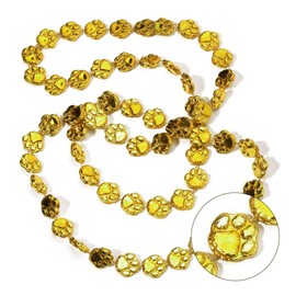 Anderson's Black and Gold Paw Beads, 38 Inches, Set of 24, Fan Gear, Birthdays, Homecoming, Game Days, Sports Fan Gear,School Spirit, Football Cheerleader Accessories