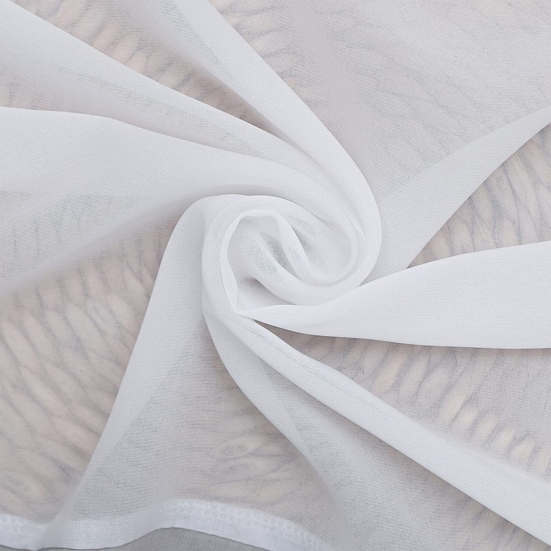 NSXIN Net Curtain, Voile Bistro Curtain with Loops, Transparent Curtain,