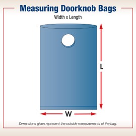 BOX USA Doorknob Bags 1.5 Mil, 6" x 16", Clear (Pack of 1000)