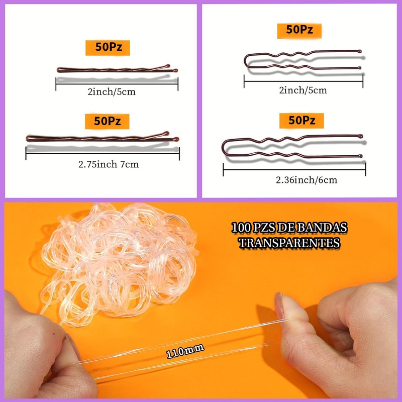 Triko Kit de 100 Horquillas para Cabello, 100 Pasadores para
