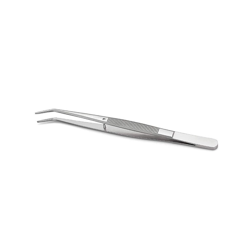 Stainless Steel Tweezers, with Curved Serrated Tip Multipurpose Sewing Machine