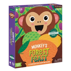 Monkey’s Forest Feast Cooperative Game from Mudpuppy, Great for Family Game Night, Easy to Play, Teaches Counting, Simple Math, and Color Matching, Ideal for 2+ players, Ages 4+, Instructions Included
