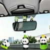 MaPctSy Cute Panda Mini Figurines for Car Dashboard Decor, 6