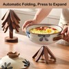 ROXANEPIG Wooden Trivets for Hot Dishes, 4pcs Tree Trivets +1