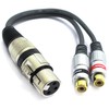 VITALCO XLR Female to 2x RCA Female Adapter 3 PIN