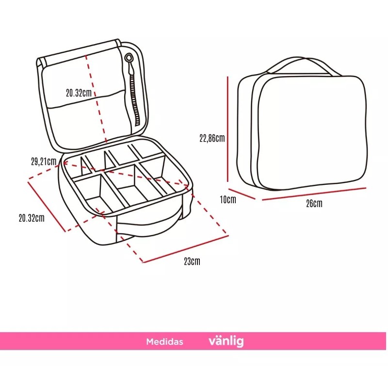 Vanlig Neceser Organizador De Cosméticos De Viaje Maquillaje Case