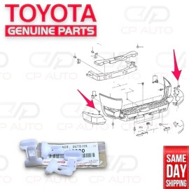 Toyota 12 - 24 TOYOTA CAMRY FRONT BUMPER CORNER END CAP RETAINER CLIPS OEM NEW